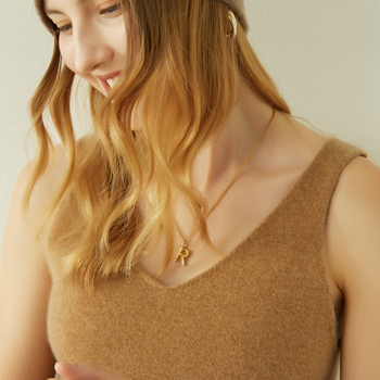 Γυναικείο φανελάκι από καθαρή κασμίρι, χωρίς τιράντες, V-λαιμό, πλεκτό τοπ για στρώση, πάνω από 95% κασμίρι, φθινοπωρινό 2022