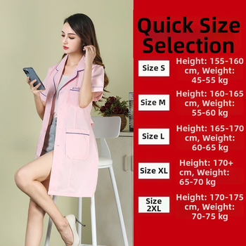 Kosmetoloģijas salonam universāla īsa darba jaka ar kažokādas apkakli, 3/4 garuma piedurknes, chenille audums ar spandex 30–50%, radiācijas aizsardzība