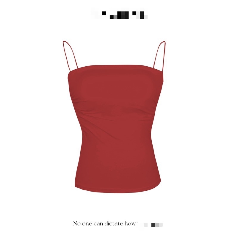 Vidēja svara top ar iekšējo krūšu un spilventiņu; plisu dizains; plānas siksnas; divi vienā; viskoze 90–95%; vidēja svara audums 181–200 g/m2; piemērots pavasarim, vasarai un rudenim