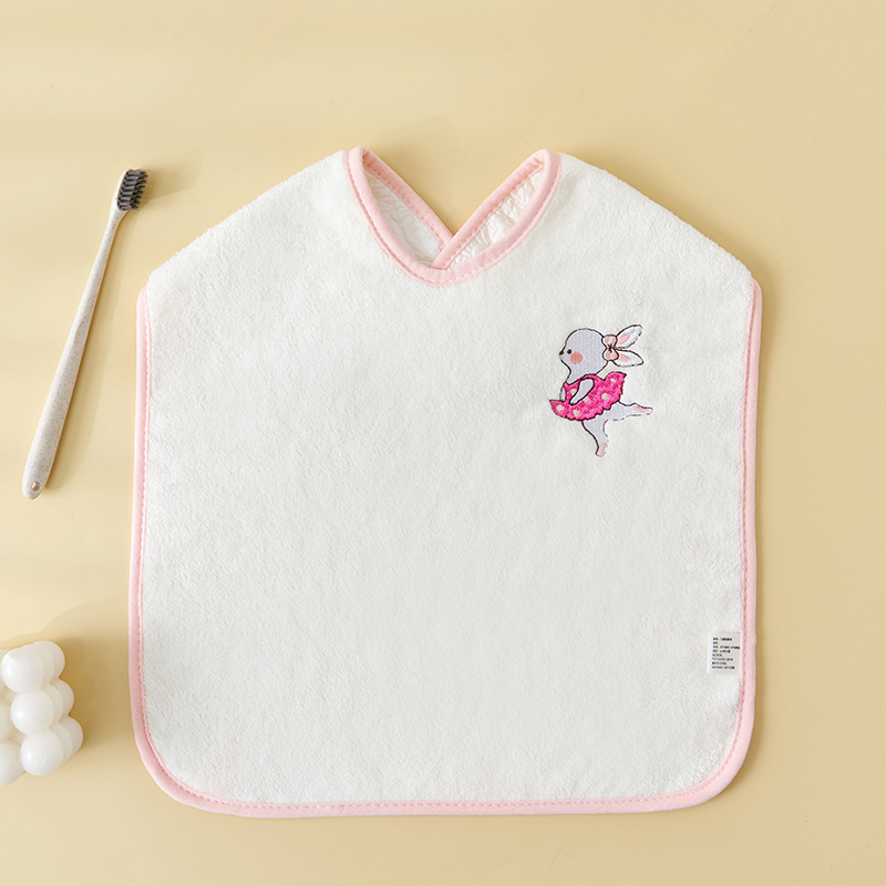 Dječji ubrus za hranjenje, vodootporan, coral fleece, uzorak životinja, unisex