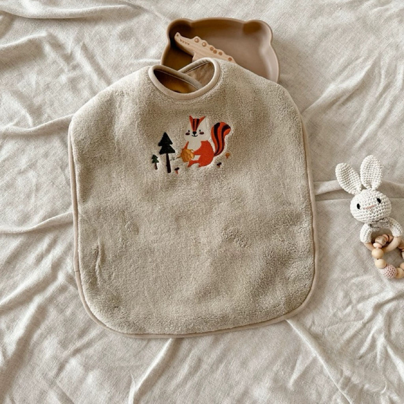 Dječji šal za brisanje zubi — vodootporan, Coral fleece, pamuk, Wenli, Proljeće 2025 (3–8 godina, Wenli, Coral fleece, Cotton, Spring 2025)