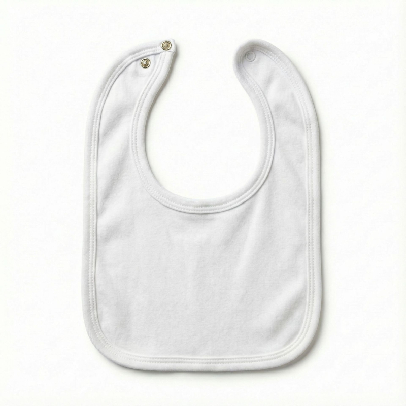 Baby bib od pamuka, vodootporan, unisex, za dojenčad i malu djecu 1–3 godine (80–100 cm), jednobojni uzorak, proljeće 2024