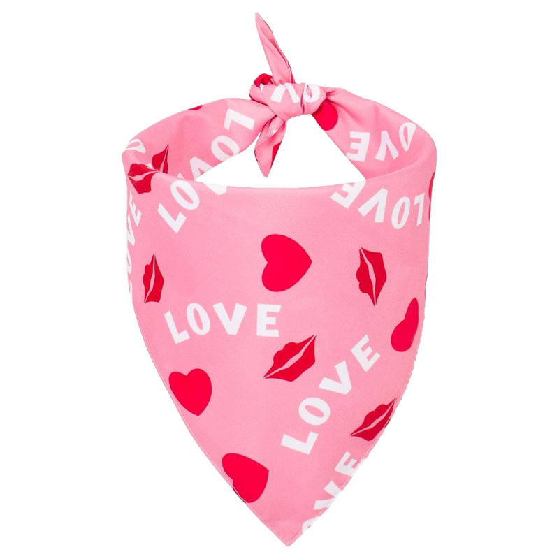 Trīsstūrīgs suņu šalle | burtiem drukāts raksts | poliestērs | karikatūras stils | drukāšana