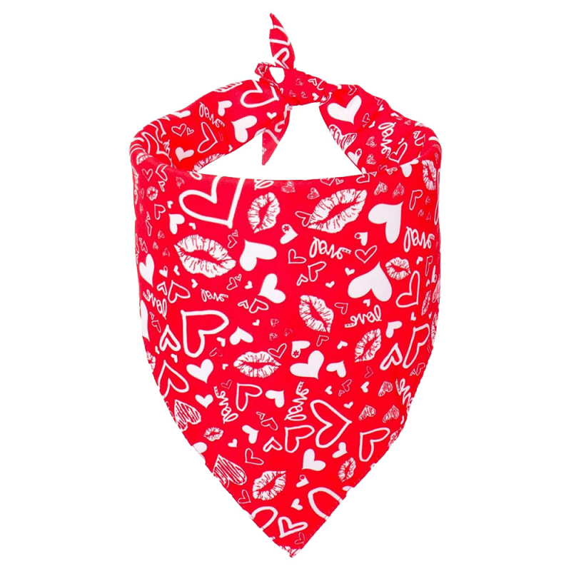 Trīsstūrīgs suņu šalle | burtiem drukāts raksts | poliestērs | karikatūras stils | drukāšana