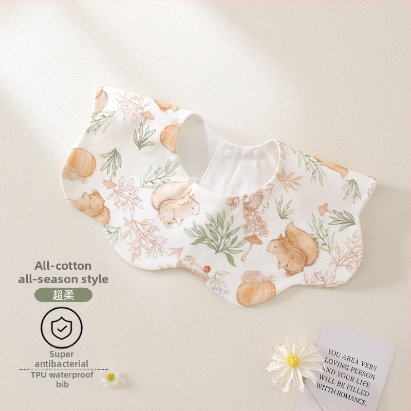 Domi Beans Dječji bib - vodootporan, pamuk >95%, 360° okret, za djecu 1–3 godine, unisex