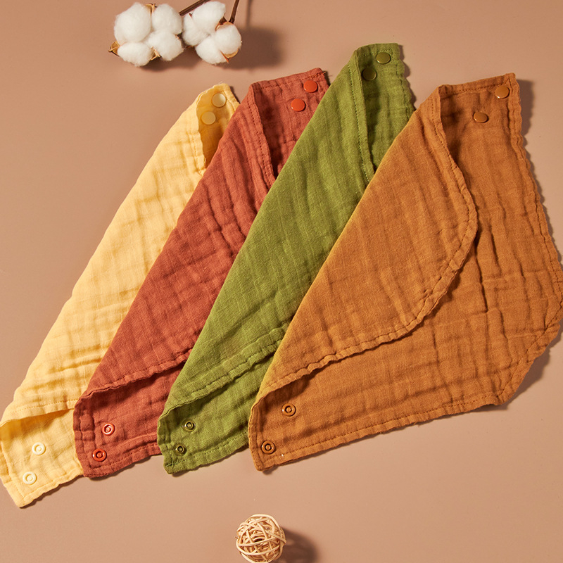 Dječji ubrus za slinu i bebinski lje s od čistog pamuka (>95%), vodootporan i otporan na mrlje, za djecu od rođenja do 6 godina, uzorci: pruge, jedne boje, točkice