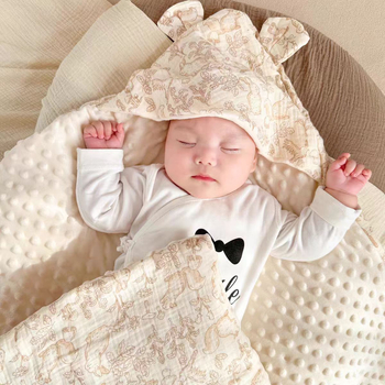 Βρεφική κουβέρτα αγκαλιάς από βαμβάκι, cartoon μοτίβο, φθινοπωρινή περίοδος, 95%+ βαμβάκι, Ασφάλεια: Κατηγορία Α