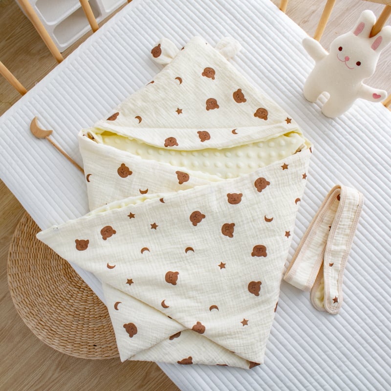 Βρεφική κουβέρτα αγκαλιάς από βαμβάκι, cartoon μοτίβο, φθινοπωρινή περίοδος, 95%+ βαμβάκι, Ασφάλεια: Κατηγορία Α