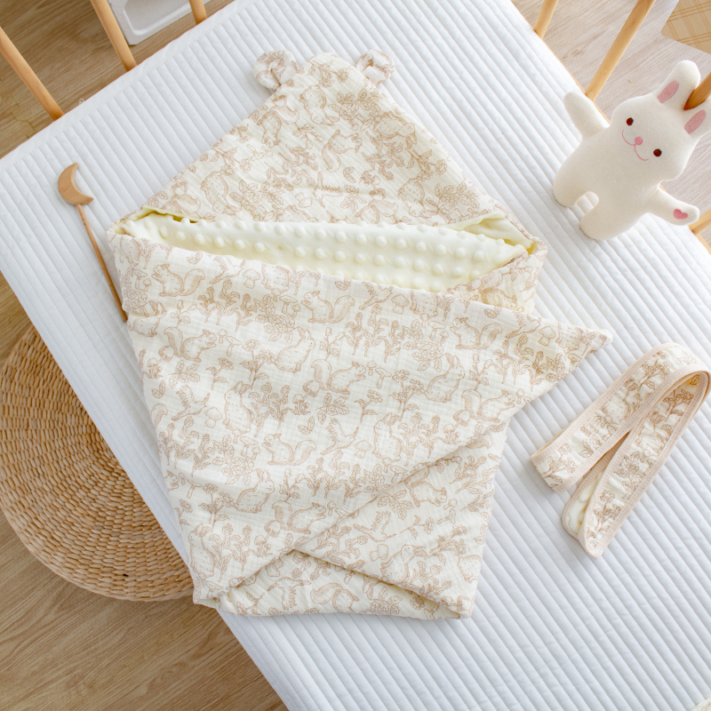 Βρεφική κουβέρτα αγκαλιάς από βαμβάκι, cartoon μοτίβο, φθινοπωρινή περίοδος, 95%+ βαμβάκι, Ασφάλεια: Κατηγορία Α