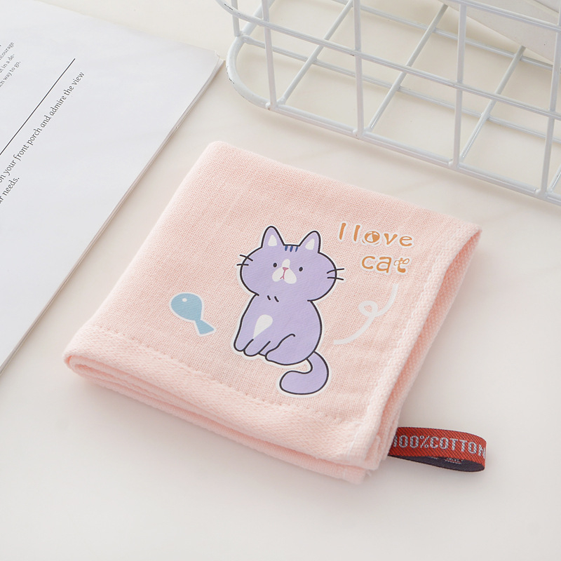 Dječji kvadratni ručnik od čiste pamuka, 32s pređa, proizvodni proces 20291909104, težina ispod 50 g, namijenjeno za bebe