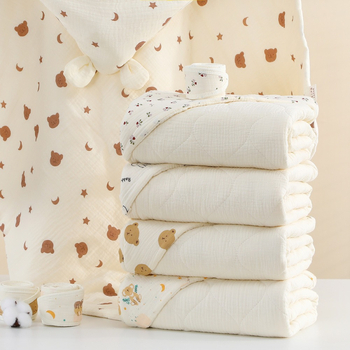 Dječji quilt od pamuka, punjenje od pamuka, cartoon uzorak, sve sezone za dojenčad i djecu od 1–3 godina