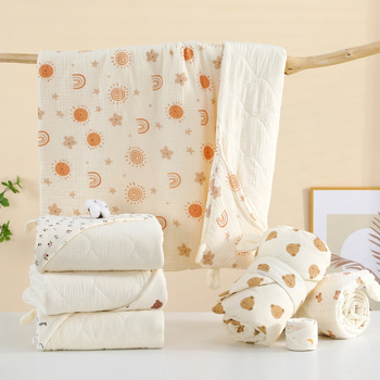 Dječji quilt od pamuka, punjenje od pamuka, cartoon uzorak, sve sezone za dojenčad i djecu od 1–3 godina