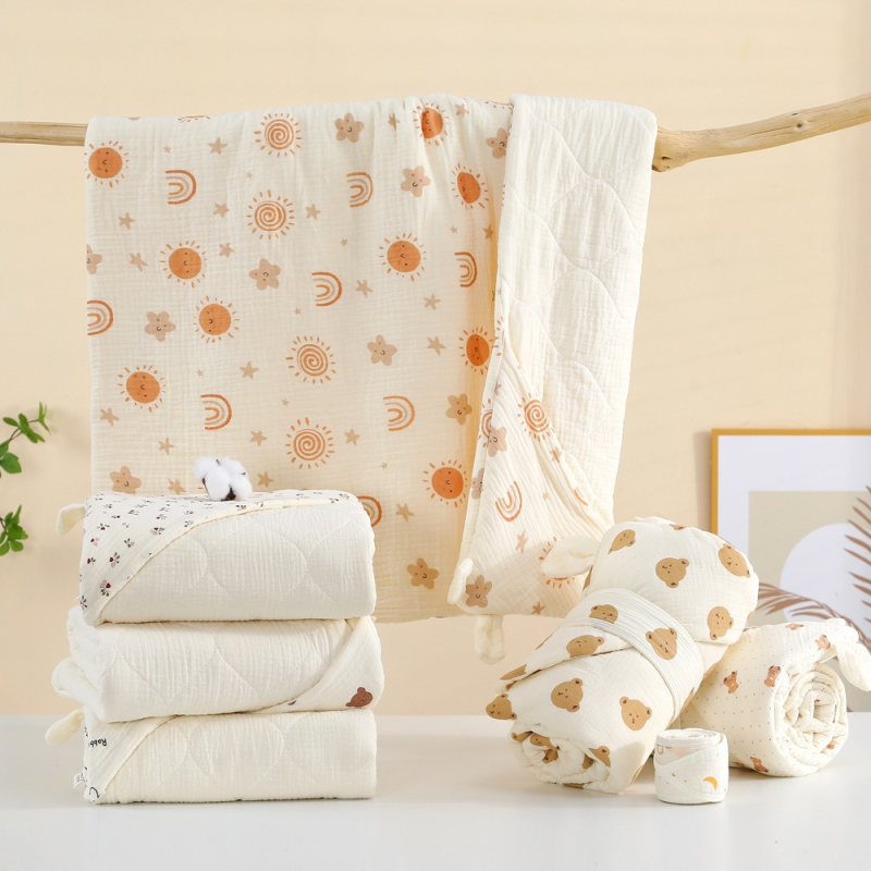 Dječji quilt od pamuka, punjenje od pamuka, cartoon uzorak, sve sezone za dojenčad i djecu od 1–3 godina