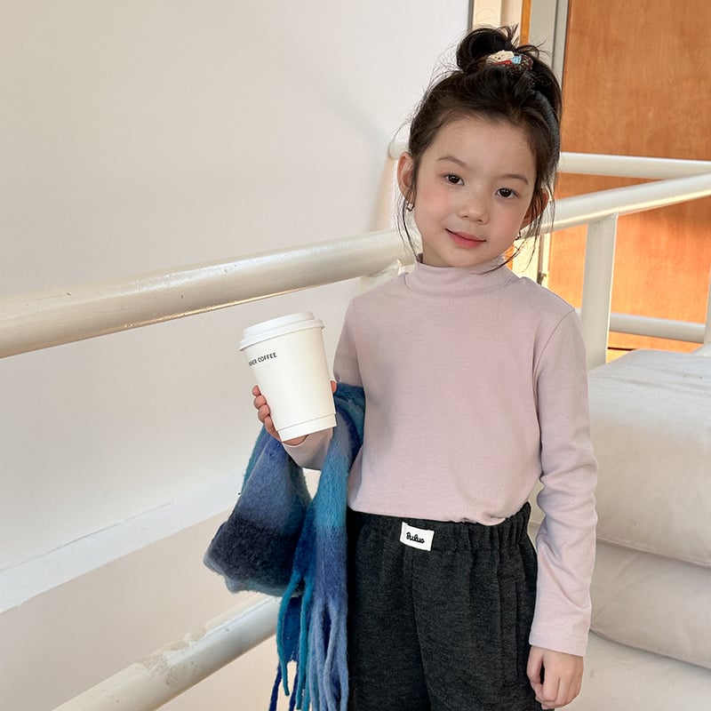 Dječja osnovna majica za donje rublje, tkanina od pamuka i elastana (95:5), korejski stil, zima, 3–8 godina