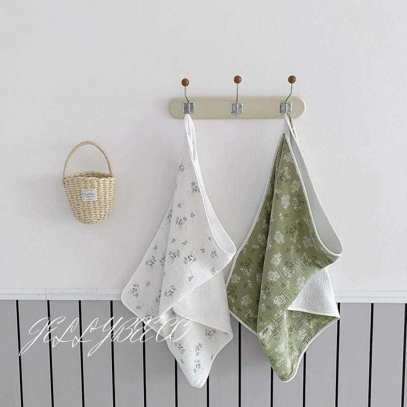 JOEMEGA Dječji cvjetni ručnik za kupanje – 100% pamuk, za novorođenčad, sve sezone