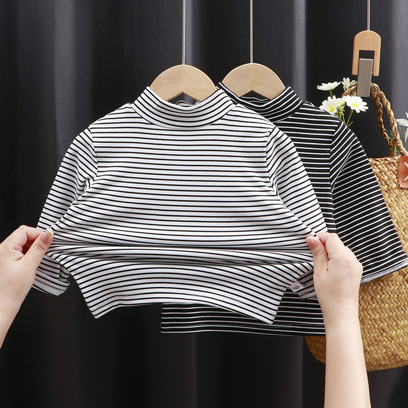 Bērnu De Velvet garās piedurknes top ar svītrainu rakstu, rudens–ziemas sezonai, vecumā no 3 līdz 8 gadiem