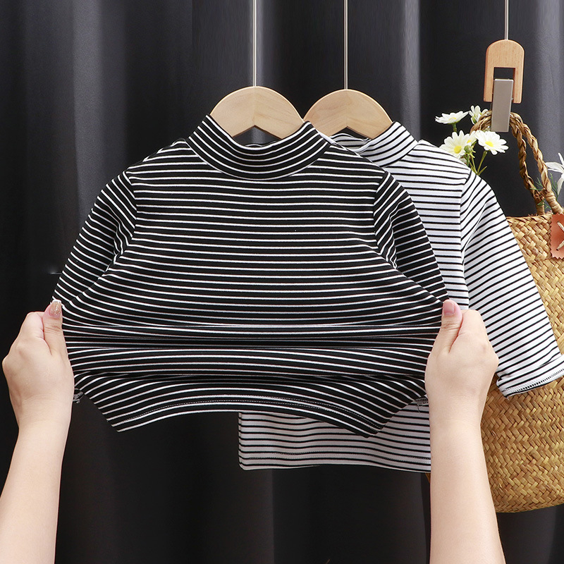 Bērnu De Velvet garās piedurknes top ar svītrainu rakstu, rudens–ziemas sezonai, vecumā no 3 līdz 8 gadiem