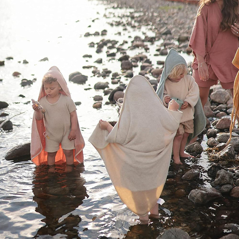 Ručnik za kupanje beba s kapuljicom od koralnog fleesa, 300 g/m², za dojenčad i malu djecu