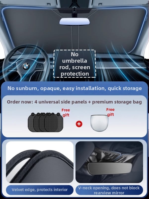 Parasolar auto pentru parbrizul frontal Honda – Material PC, retractabil, imprimare logo disponibilă, procesare personalizată