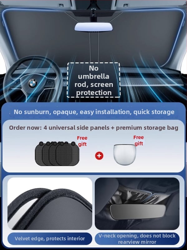 Parasolar auto pentru parbrizul frontal Honda – Material PC, retractabil, imprimare logo disponibilă, procesare personalizată