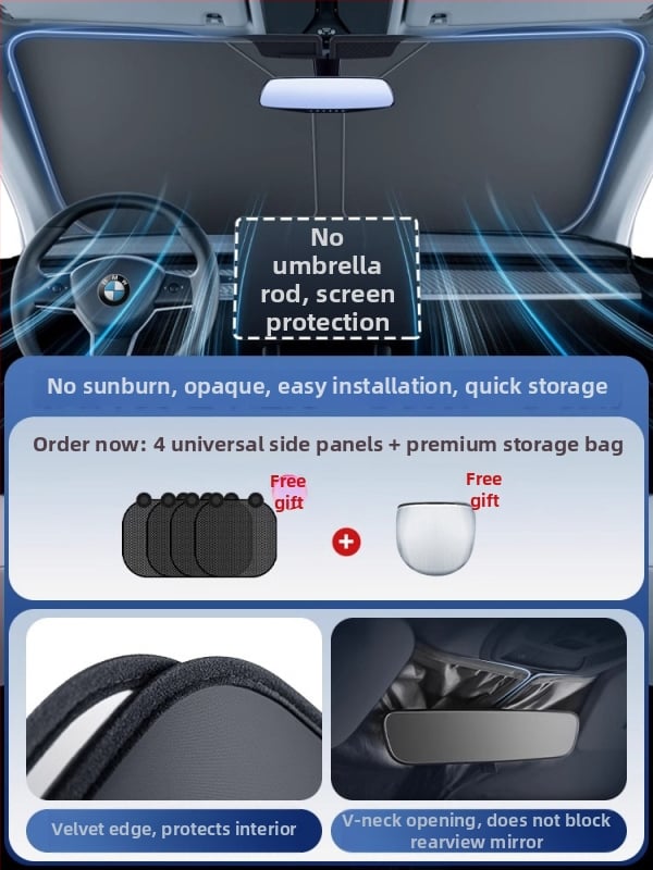 Parasolar auto pentru parbrizul frontal Honda – Material PC, retractabil, imprimare logo disponibilă, procesare personalizată