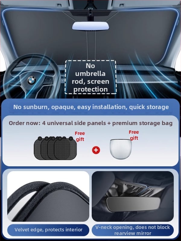 Parasolar auto pentru parbrizul frontal Honda – Material PC, retractabil, imprimare logo disponibilă, procesare personalizată