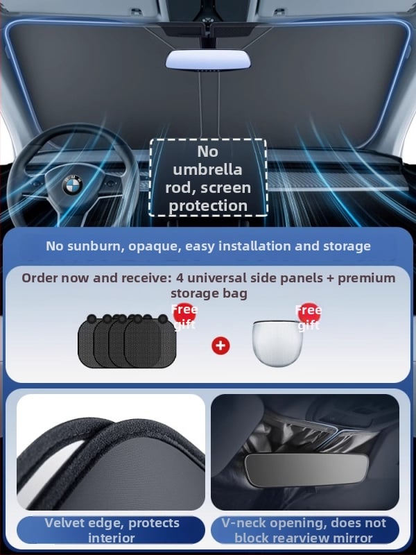 Parasolar auto pentru parbrizul frontal Honda – Material PC, retractabil, imprimare logo disponibilă, procesare personalizată