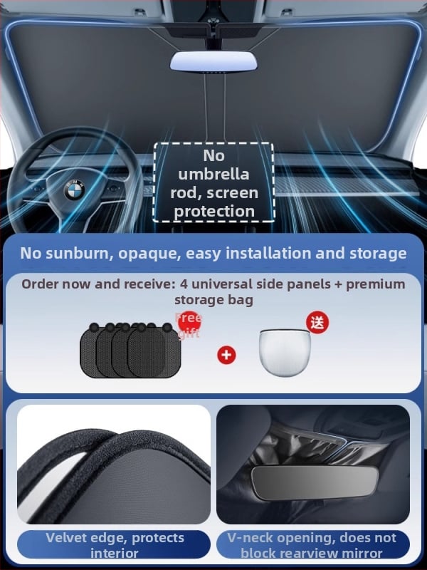 Parasolar auto pentru parbrizul frontal Honda – Material PC, retractabil, imprimare logo disponibilă, procesare personalizată