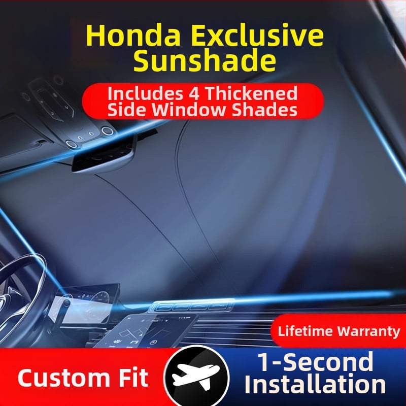 Parasolar auto pentru parbrizul frontal Honda – Material PC, retractabil, imprimare logo disponibilă, procesare personalizată