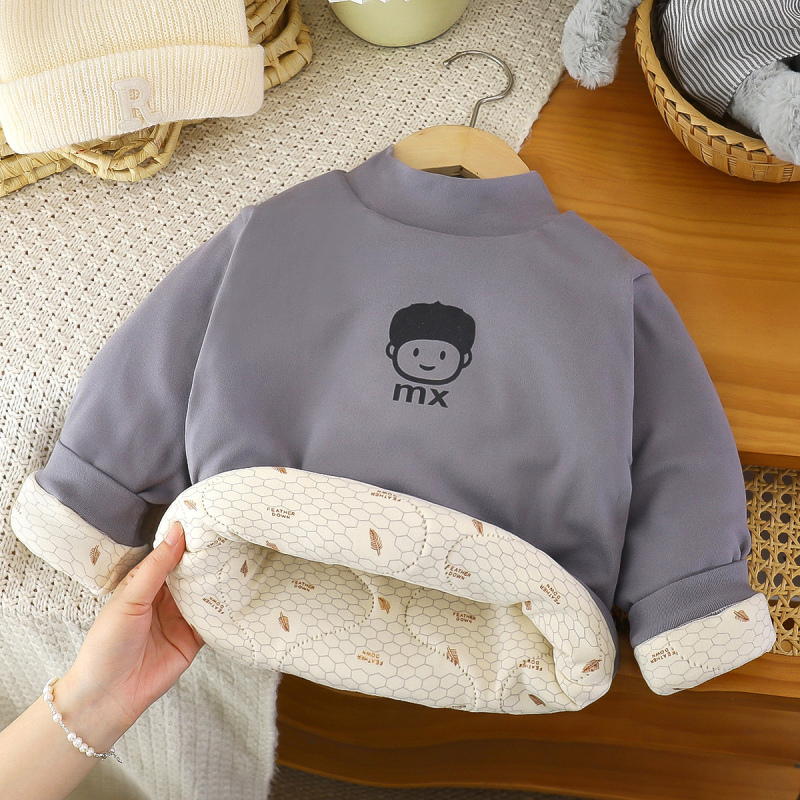 Bērnu džemperis, poliestera maisījums, poliestera oderējums, bieza audums, karikatūras raksts, vecums 3–8 gadi