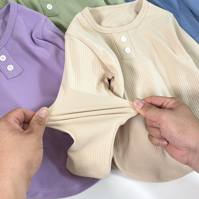 Bērnu garām piedurknēm bāzes slāņa tops, apaļā kakla, rudens-pavasara lietošanai, 90% poliester ar mīkstu apdari, vecuma grupa 3-8 gadi