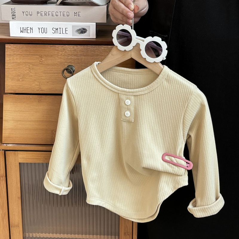 Bērnu garām piedurknēm bāzes slāņa tops, apaļā kakla, rudens-pavasara lietošanai, 90% poliester ar mīkstu apdari, vecuma grupa 3-8 gadi