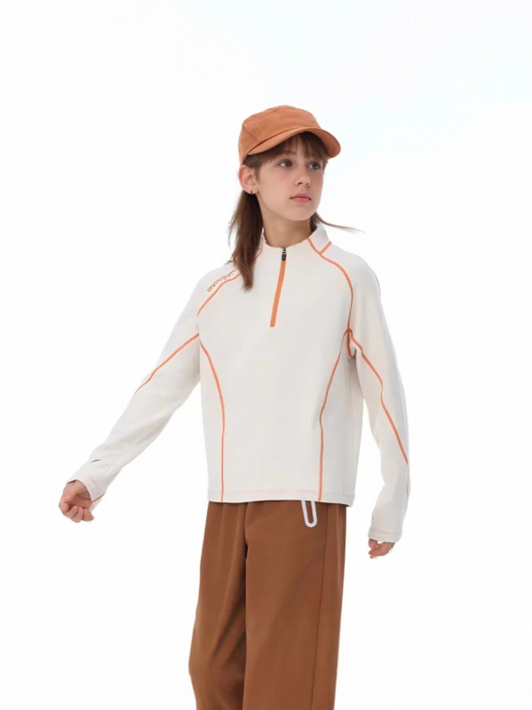 Bērnu augstas kakla džemperis, unisex, vienkrāsains, garas piedurknes, pulovera stils, bez kapuces, mīksts materiāls, 90% poliesters