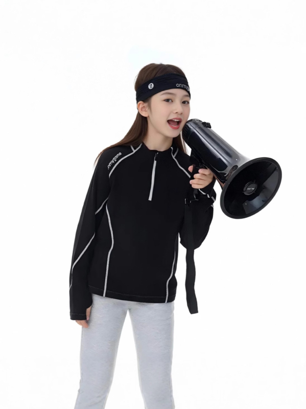 Bērnu augstas kakla džemperis, unisex, vienkrāsains, garas piedurknes, pulovera stils, bez kapuces, mīksts materiāls, 90% poliesters