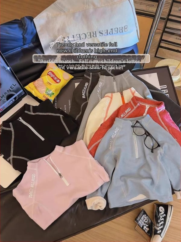 Bērnu augstas kakla džemperis, unisex, vienkrāsains, garas piedurknes, pulovera stils, bez kapuces, mīksts materiāls, 90% poliesters