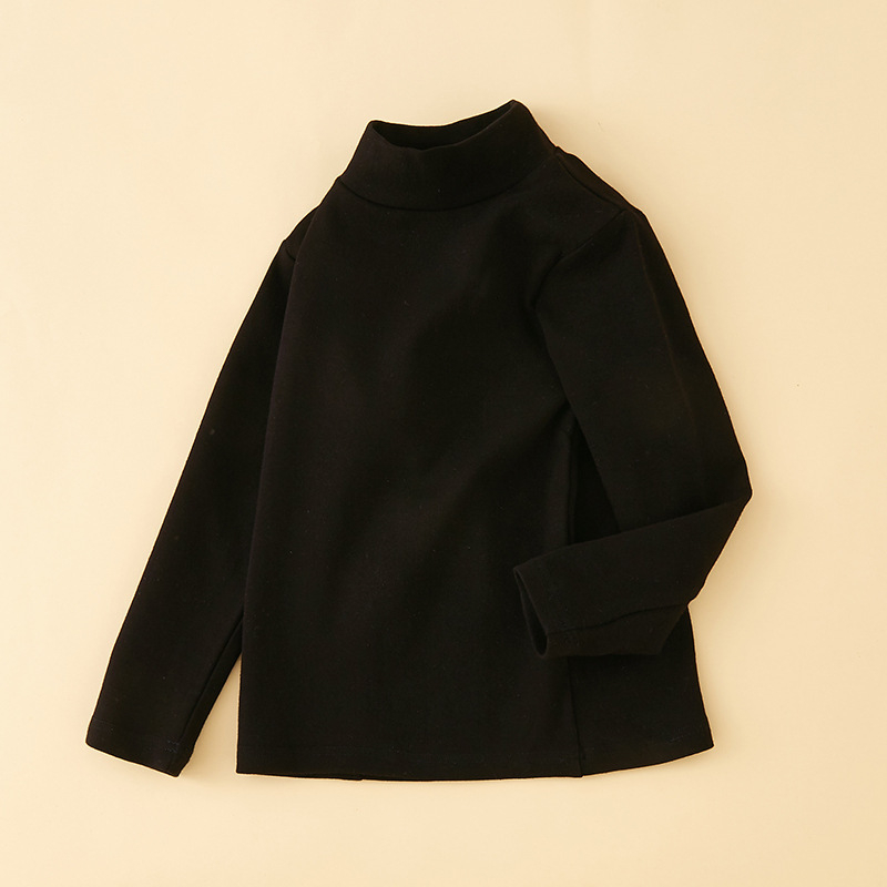 Unisex dječje velvet majica s dugačkim rukavima i polu-visokom ovratnikom, jesen-zima, 100% poliester, za djecu 8+ godina