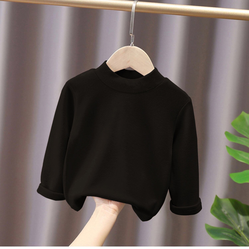 Dječja majica s dugim rukavima i polu-visokim ovratnikom – sportski stil, dobna skupina 3–8 i 8+ godina, 100% poliester, smjesa kemijskih vlakana, proljeće 2025