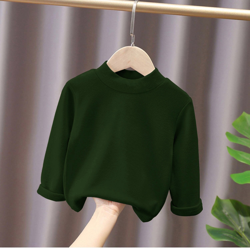 Dječja majica s dugim rukavima i polu-visokim ovratnikom – sportski stil, dobna skupina 3–8 i 8+ godina, 100% poliester, smjesa kemijskih vlakana, proljeće 2025