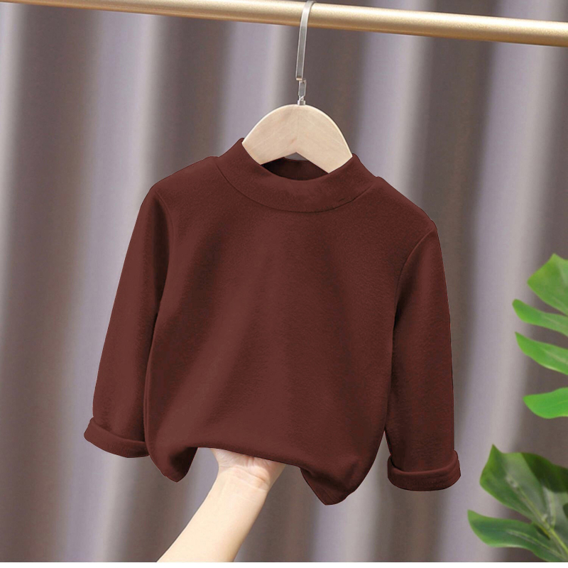 Dječja majica s dugim rukavima i polu-visokim ovratnikom – sportski stil, dobna skupina 3–8 i 8+ godina, 100% poliester, smjesa kemijskih vlakana, proljeće 2025