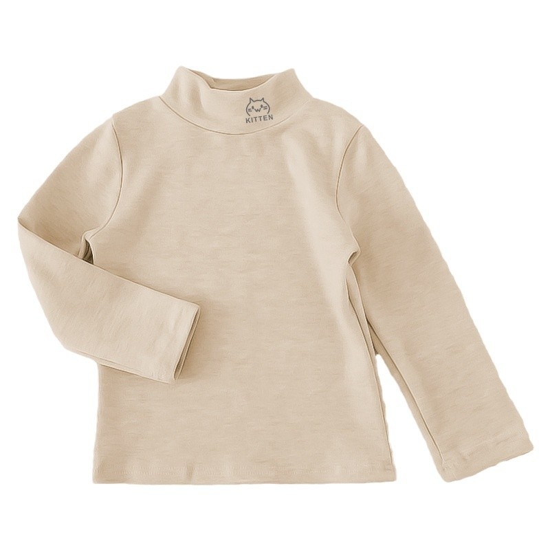 Bērnu poliestera tops ar karikatūru druku, minimālisks stils, ziemas sezona, garas piedurknes, 91–95% poliestera