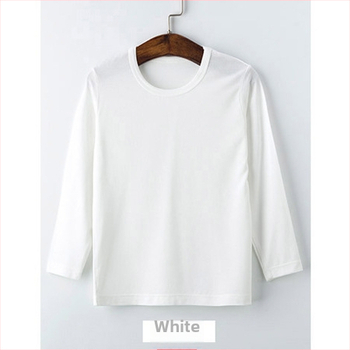 Bērnu garās piedurknes bases tops no modal (90%), vienkrāsains, universāls, pavasarim un rudenim