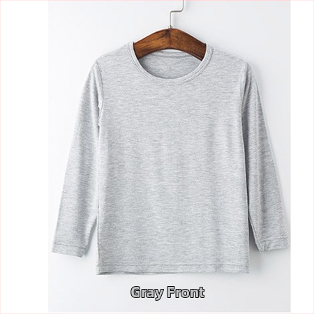 Bērnu garās piedurknes bases tops no modal (90%), vienkrāsains, universāls, pavasarim un rudenim