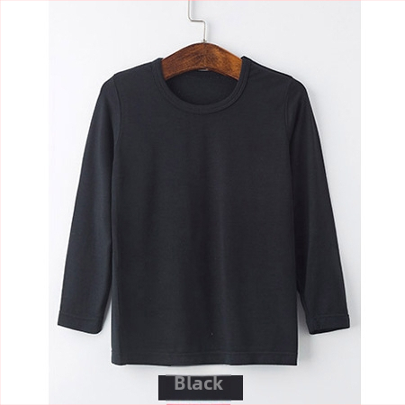 Bērnu garās piedurknes bases tops no modal (90%), vienkrāsains, universāls, pavasarim un rudenim