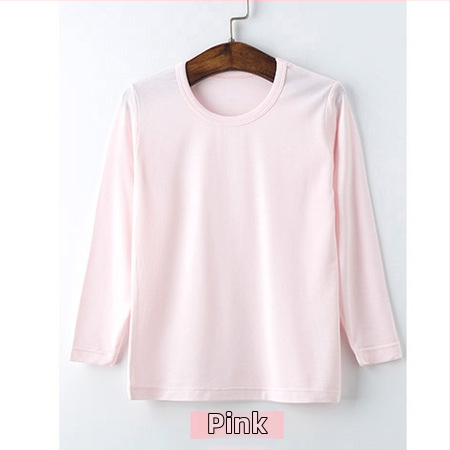 Bērnu garās piedurknes bases tops no modal (90%), vienkrāsains, universāls, pavasarim un rudenim