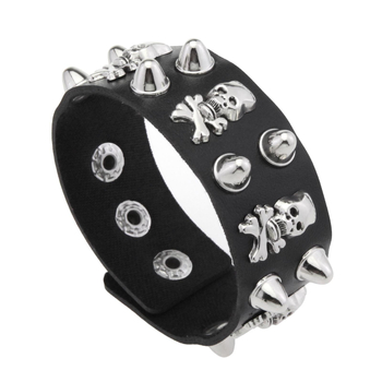 Brățară lată din piele – Cortical, electroplating, 28 g, Stil: Punk, Toamnă 2025