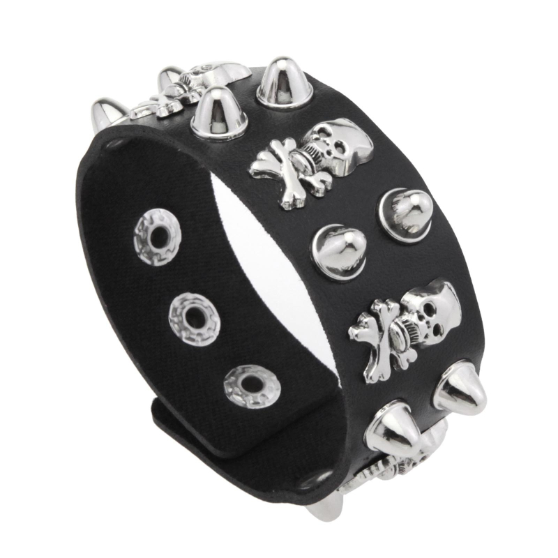 Brățară lată din piele – Cortical, electroplating, 28 g, Stil: Punk, Toamnă 2025