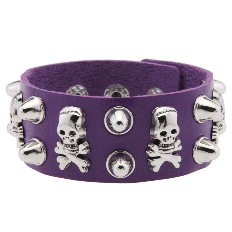 Brățară lată din piele – Cortical, electroplating, 28 g, Stil: Punk, Toamnă 2025