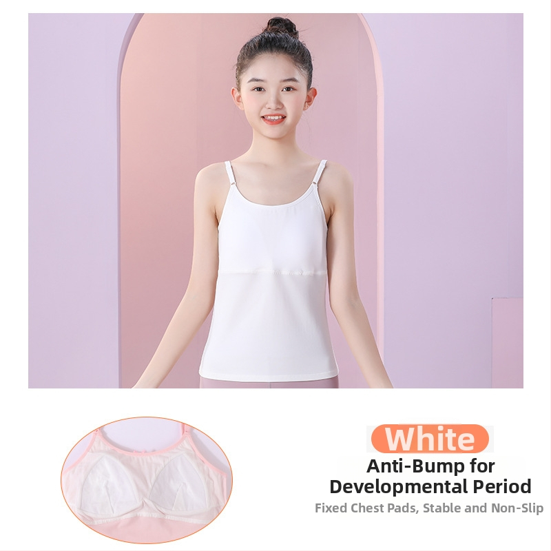 Dvivėjinė treniravimo liemenėlė mergaitėms, ilgas kirpimas, apvalus kaklas, modalinis audinys,Modal sudėtis 45,5%, amžius 12–14