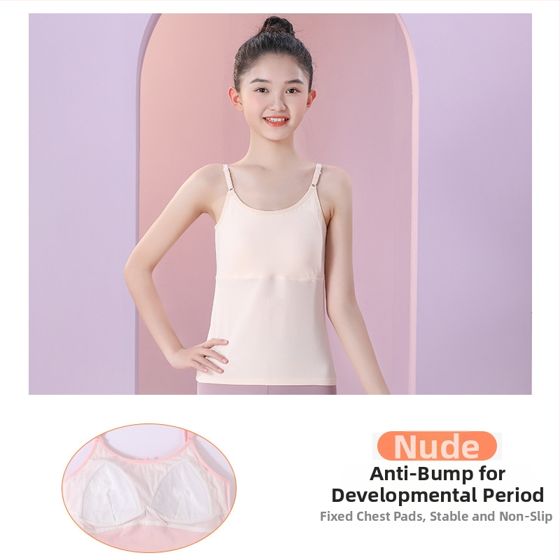 Dvivėjinė treniravimo liemenėlė mergaitėms, ilgas kirpimas, apvalus kaklas, modalinis audinys,Modal sudėtis 45,5%, amžius 12–14