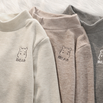 Bērnu garu piedurknēm bāzes slāņa tops — maigi apstrādāts poliesters, 97% poliesters, universāls (unisex), ziemas sezona, bērniem no 8 gadu vecuma